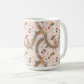 Schattigee kerstboom Alien Rainbow vakantiepatroon Koffiemok (Voorkant rechts)