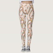 Schattigee kerstboom Alien Rainbow vakantiepatroon Leggings (Voorkant)