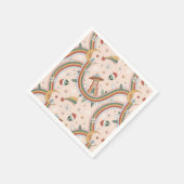 Schattigee kerstboom Alien Rainbow vakantiepatroon Servet (Hoek)