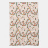 Schattigee kerstboom Alien Rainbow vakantiepatroon Theedoek (Verticaal)