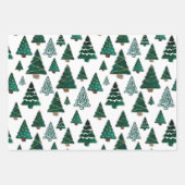 Schattigee kerstboom cadeauverpakking - 3 vellen p (Voorkant 3)