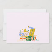 Schattigee Kerstboom Illustratie met Foto Feestdagenkaart (Achterkant)