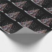 Schattigee kerstboom kerstboom kerstbomen cadeaupapier (Hoek)