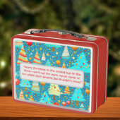 Schattigee Kerstboom Kinder Foto Metal Lunchbox