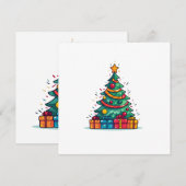 Schattigee kerstboom met cadeaus feestdagenkaart (Voorkant / Achterkant)