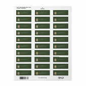 Schattigee kerstboom met Dog Return Adreslabel Etiket (Full Sheet)
