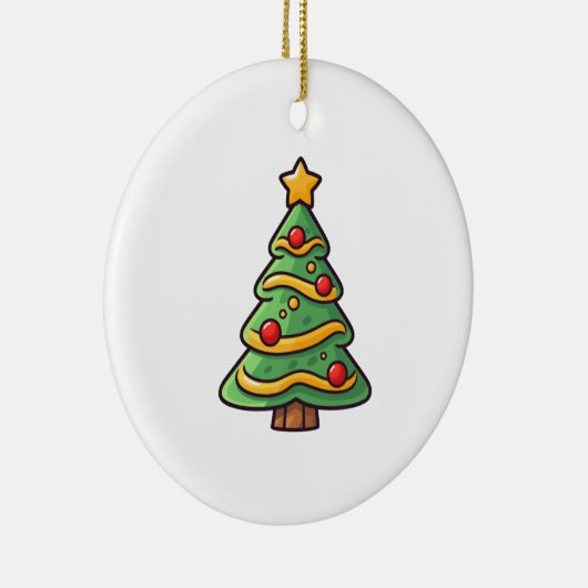 Schattigee kerstboom met Ornamenten (Rechts)