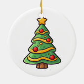 Schattigee kerstboom met Ornamenten (Achterkant)