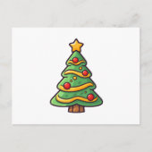 Schattigee kerstboom met Ornamenten Feestdagenkaart (Voorkant)