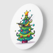 Schattigee kerstboom met Ornamenten Grote Klok (Hoek)