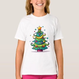 Schattigee kerstboom met Ornamenten T-shirt