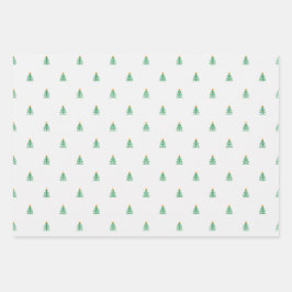 Schattigee kerstboom op wit inpakpapier vel