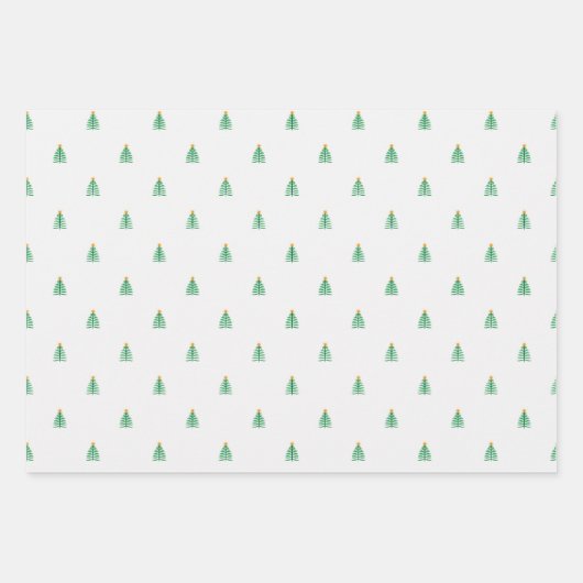 Schattigee kerstboom op wit inpakpapier vel (Voorkant)