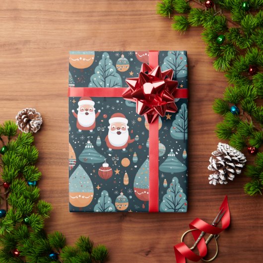 Schattigee kerstboom Ornament lint sneeuw Cadeaupapier (Feestdagen Geschenken)