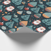 Schattigee kerstboom Ornament lint sneeuw Cadeaupapier (Hoek)