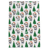 Schattigee kerstboom panda rode kerstmuts medium cadeauzakje (Achterkant)