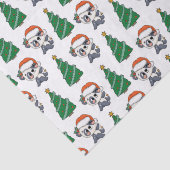 Schattigee kerstboom panda rode kerstmuts tissuepapier (Detail)