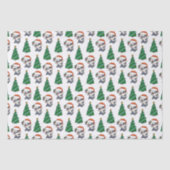 Schattigee kerstboom panda rode kerstmuts tissuepapier (Voorkant)