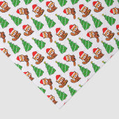 Schattigee kerstboom rode panda kerstmuts tissuepapier (Detail)