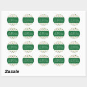 Schattigee kerstboom rood groen retouradres ronde sticker (Vel)