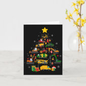 Schattigee Kerstboom Santa Hat Bouw Opgraving Kaart (Gele Bloem)