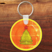 Schattigee kerstboom Sleutelhanger (Achterkant)