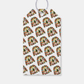 Schattigee kerstboom trio lelijke kersttrui cadeaulabel (Achterkant)