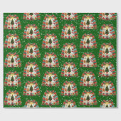 Schattigee kerstboom trio lelijke kersttrui cadeaupapier (Vlak)