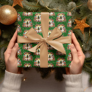 Schattigee kerstboom trio lelijke kersttrui cadeaupapier