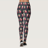 Schattigee Kerstboom Vakantie Yule Nieuwjaar Fox Leggings (Achterkant)