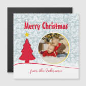 Schattigee kerstboom vakantiemagnet (Voorkant / Achterkant)