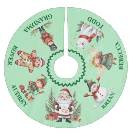 Schattigee kerstboomrok met namen kerstboom rok