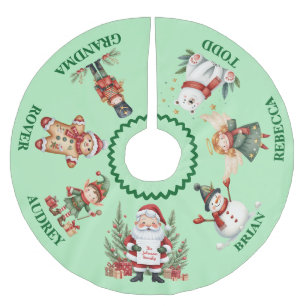 Schattigee kerstboomrok met namen kerstboom rok