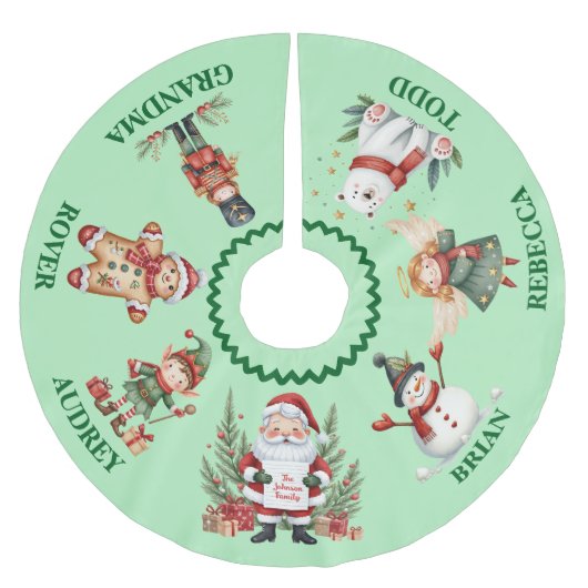 Schattigee kerstboomrok met namen kerstboom rok (Voorkant)