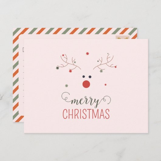 Schattigee kerstbrief naar Santa North Pole Feestdagenkaart (Voorkant / Achterkant)