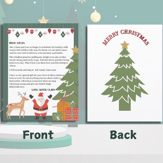 Schattigee kerstbrief voor kinderen