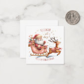 Schattigee kerstbriefjes notitiekaartje (Voorkant / Achterkant in situ)