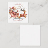 Schattigee kerstbriefjes notitiekaartje (Voorkant / Achterkant)