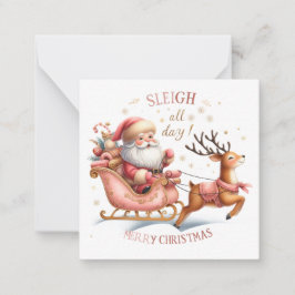 Schattigee kerstbriefjes notitiekaartje