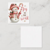 Schattigee kerstbriefjes notitiekaartje (Voorkant / Achterkant)