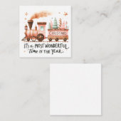 Schattigee kerstbriefjes notitiekaartje (Voorkant / Achterkant)