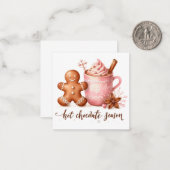 Schattigee kerstbriefjes notitiekaartje (Voorkant / Achterkant in situ)