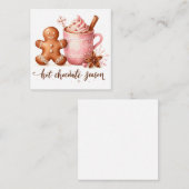 Schattigee kerstbriefjes notitiekaartje (Voorkant / Achterkant)