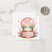 Schattigee kerstbriefjes notitiekaartje (Voorkant / Achterkant in situ)