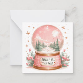 Schattigee kerstbriefjes notitiekaartje