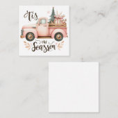 Schattigee kerstbriefjes notitiekaartje (Voorkant / Achterkant)