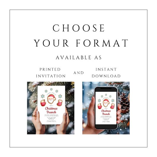 Schattigee kerstbrunch kaart