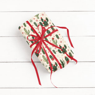 Schattigee kerstcactus   Desert Cadeaupapier