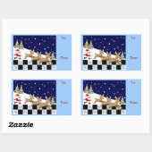 Schattigee kerstcadeau label stickers met kerstman (Vel)