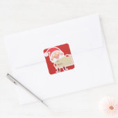 Schattigee kerstcadeau Sticker (Envelop)